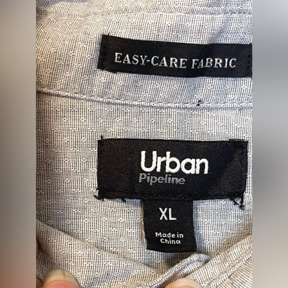 - Urban Pipeline Men’s Button Up Long Sleeve Gray Size XL - Picture 5 of 8